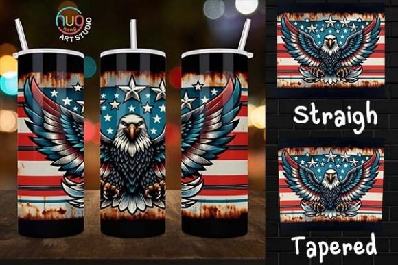 Download Vintage USA Flag Eagle Rustic Tumbler - Premium Resources