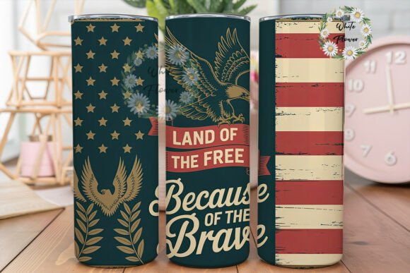 Download Vintage Patriotic Eagle Tumbler Wrap PNG - Vintage patriotic Collection