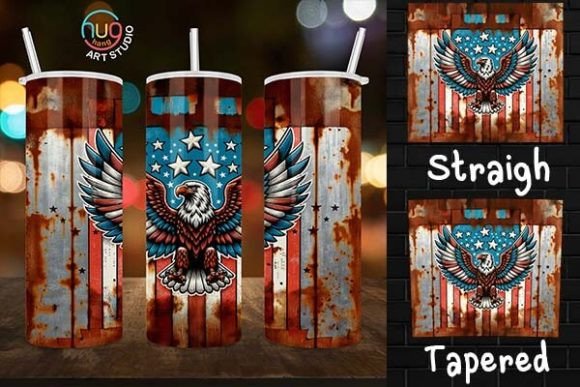Download Vintage USA Flag Eagle Rustic Tumbler - Premium Resources
