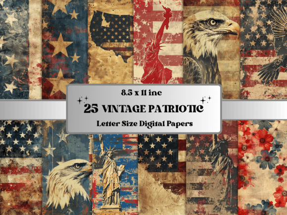 Download Vintage Patriotic 4th of July Paper - Vintage patriotic Collection