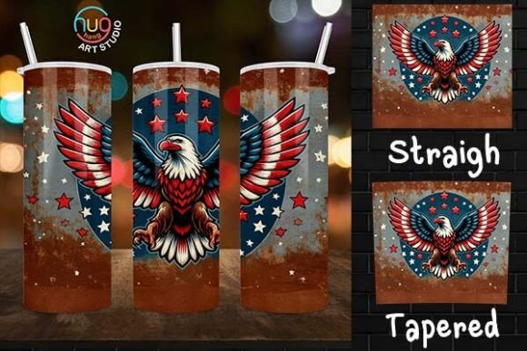 Download Vintage USA Flag Eagle Rustic Tumbler - Premium Resources