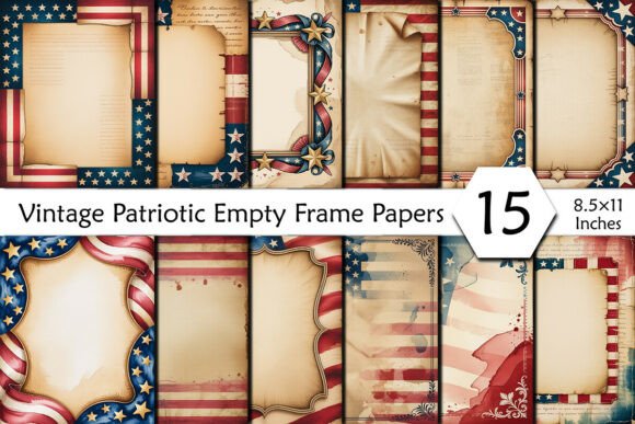 Download Vintage Patriotic Empty Frame Papers - Premium Resources