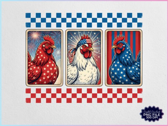 Download Vintage Patriotic Chicken PNG - Vintage patriotic Collection