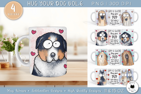 Download Dog Sublimation Designs | Dog Mug Wraps - Sublimation designs Collection