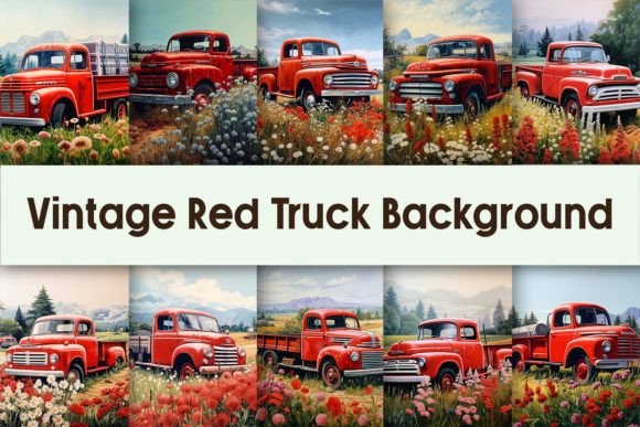 Download Vintage Red Truck Background - Vintage red truck Collection
